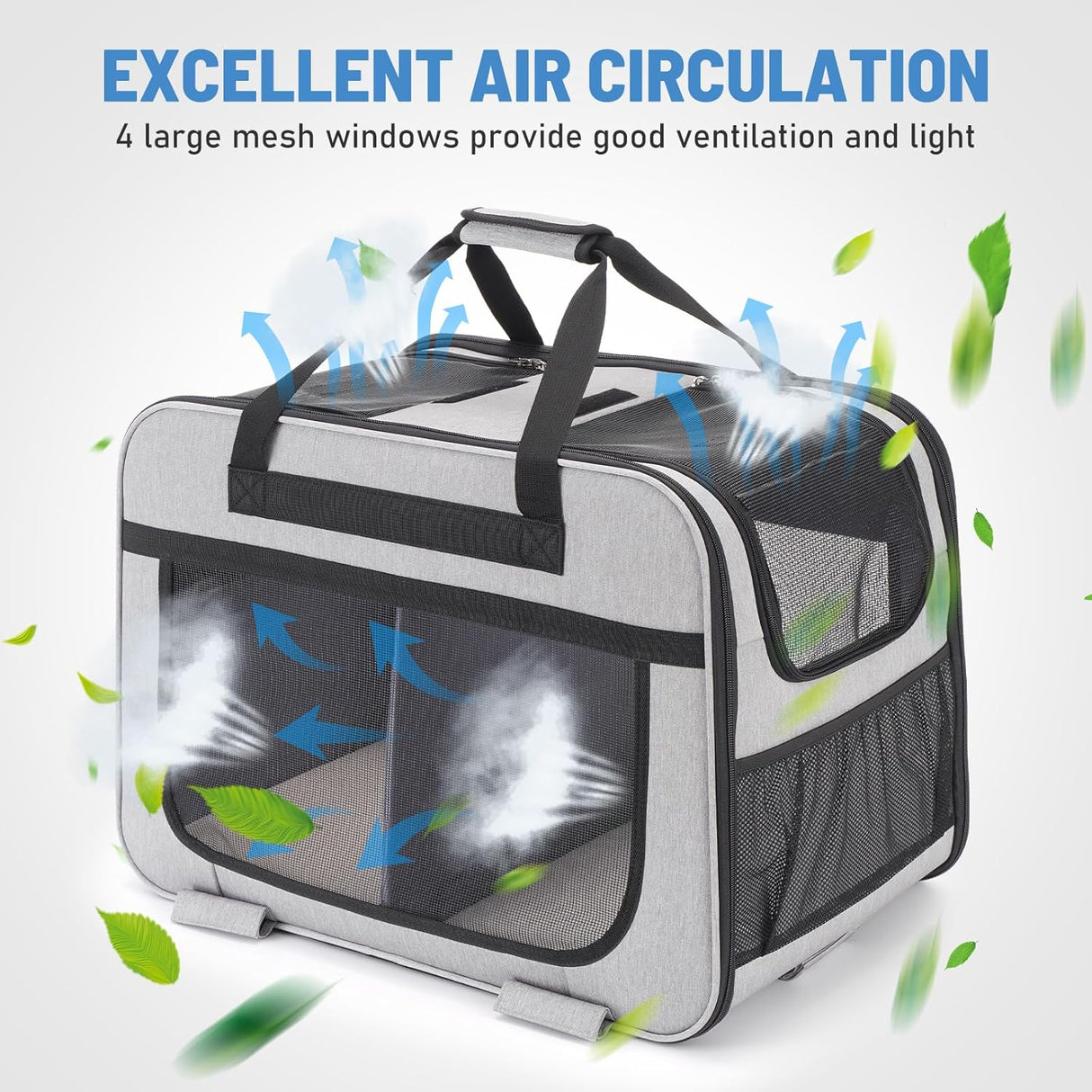 Transportador Doble Extra Grande con Ruedas para Mascotas