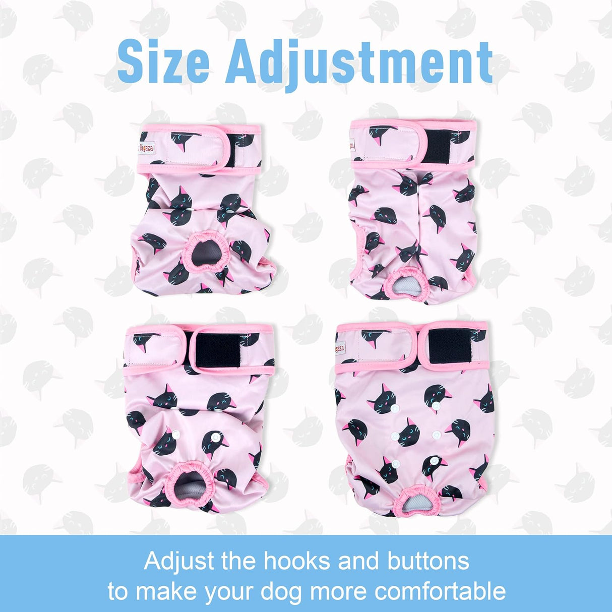 Fuz Bigaza Pañales lavables perras (paquete 3)(gato,búho,M)