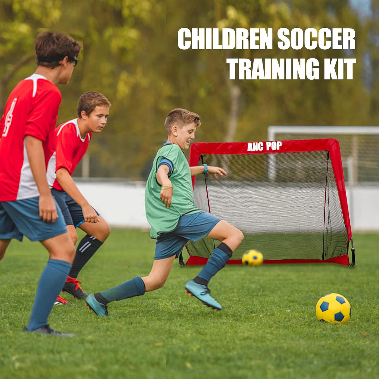 Porteria de futbol armable, portatil, facil de trasladar