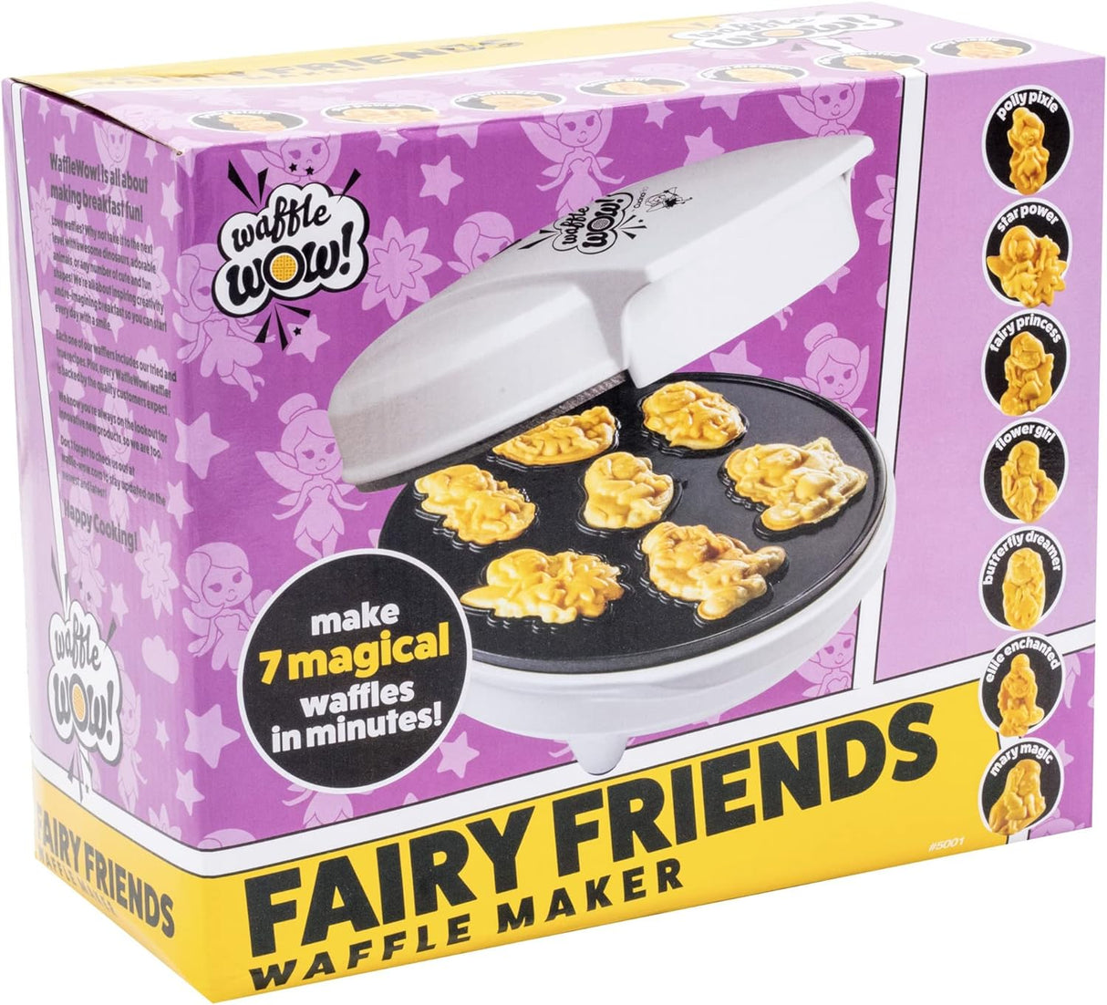 Mini Waffle Maker Waffle Wow! 7 Formas de Hadas, Modelo Fairy