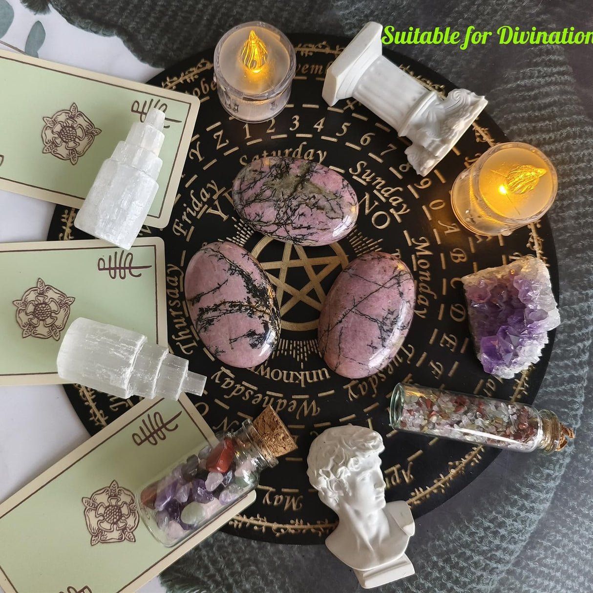 ZHIYUXI Cristales de rodonita de 2.4 pulgadas, decoración