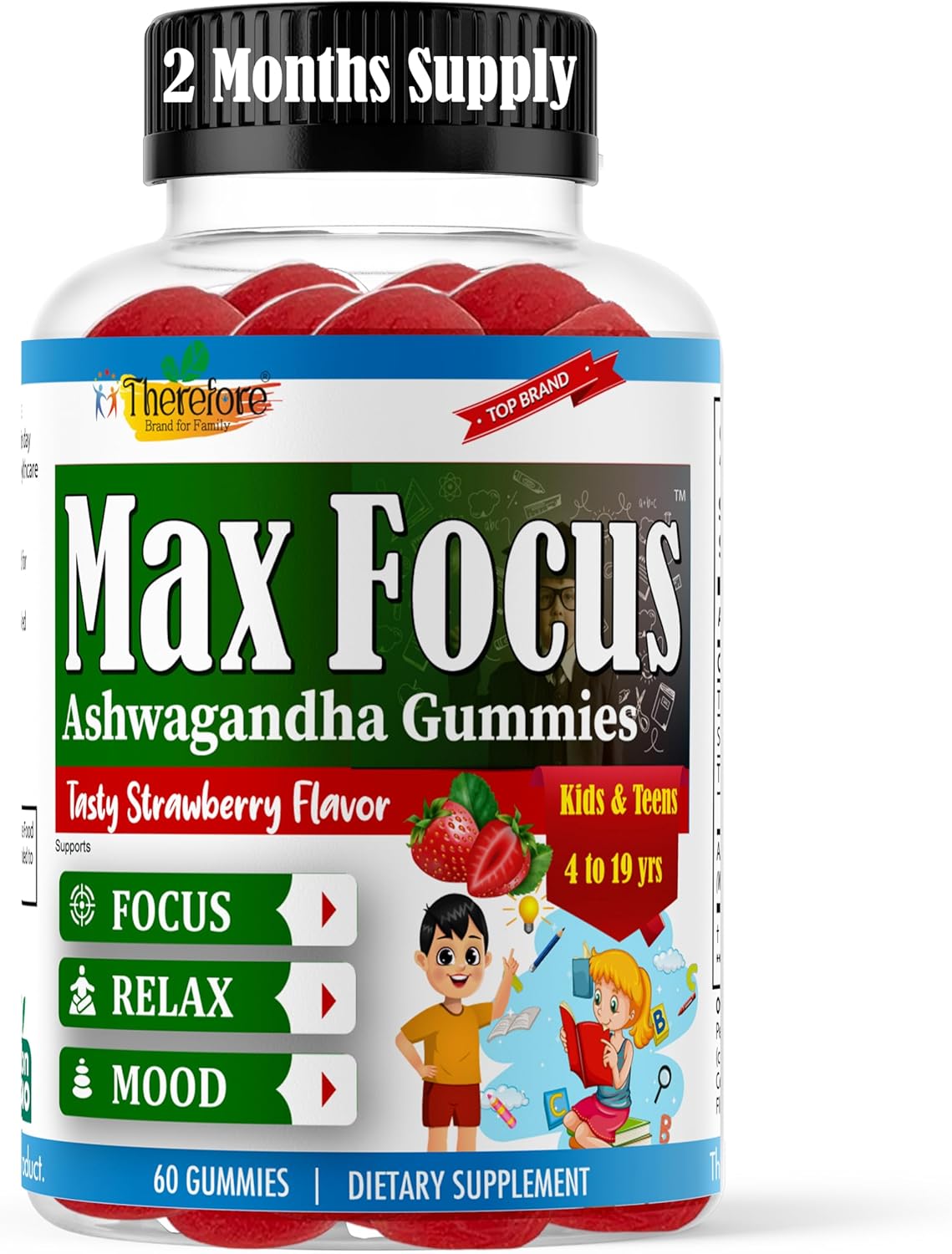 Gominolas Ashwagandha Max Focus para Niños y Adolescentes