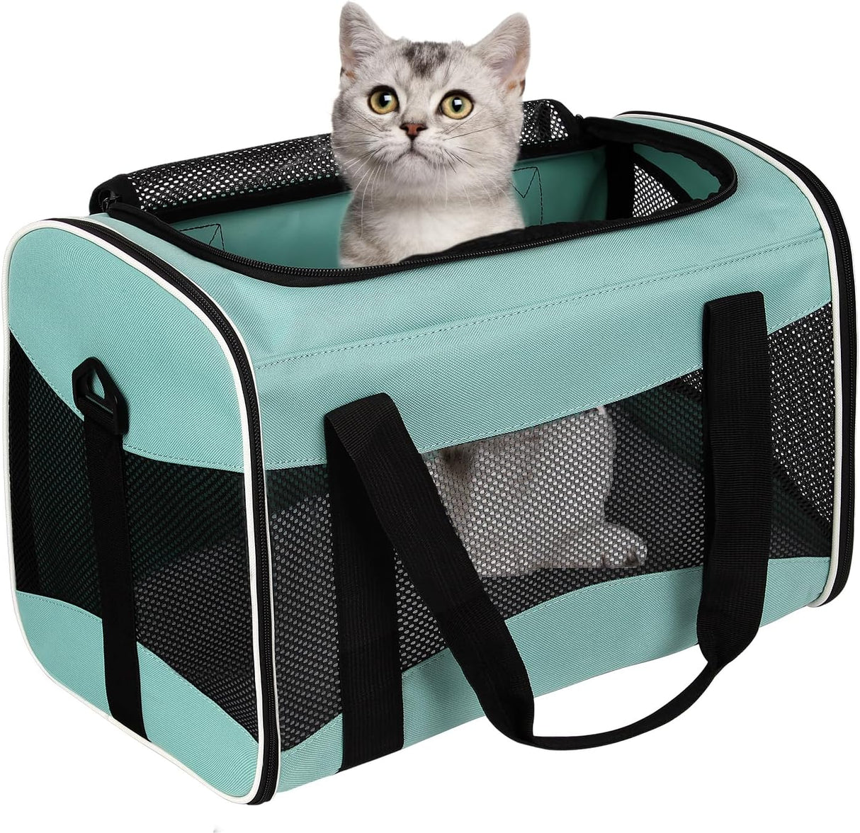 Transportin Suave Aprobado Aerolínea para Gatos y Perros 17x11x11