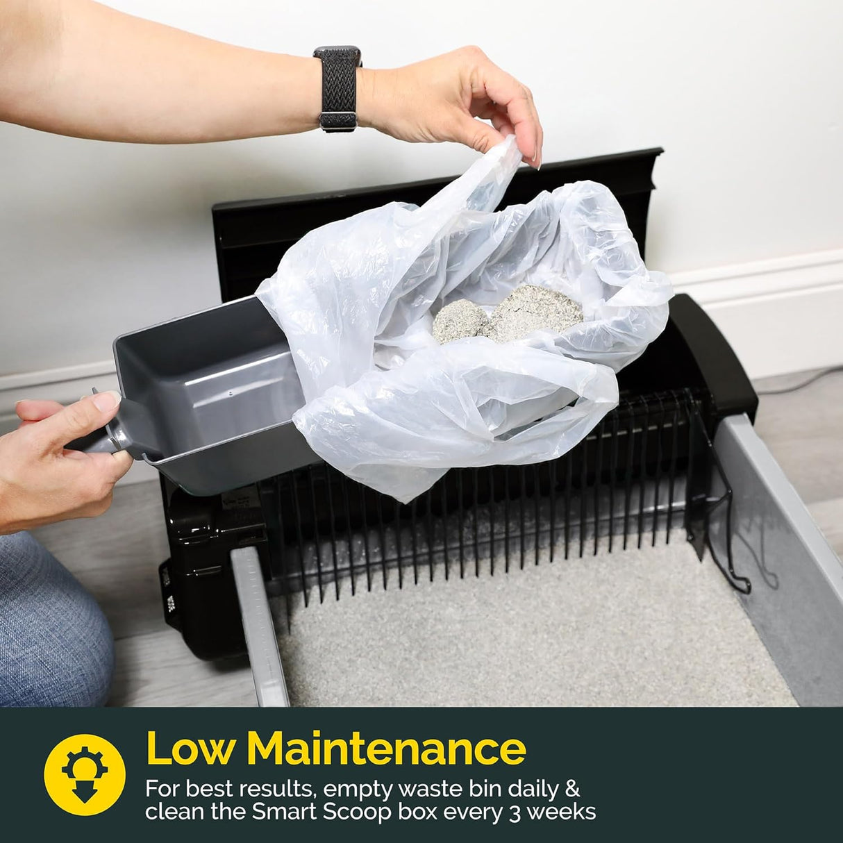 Caja de Arena Automática Pet Zone con Filtros y Bolsas, Modelo