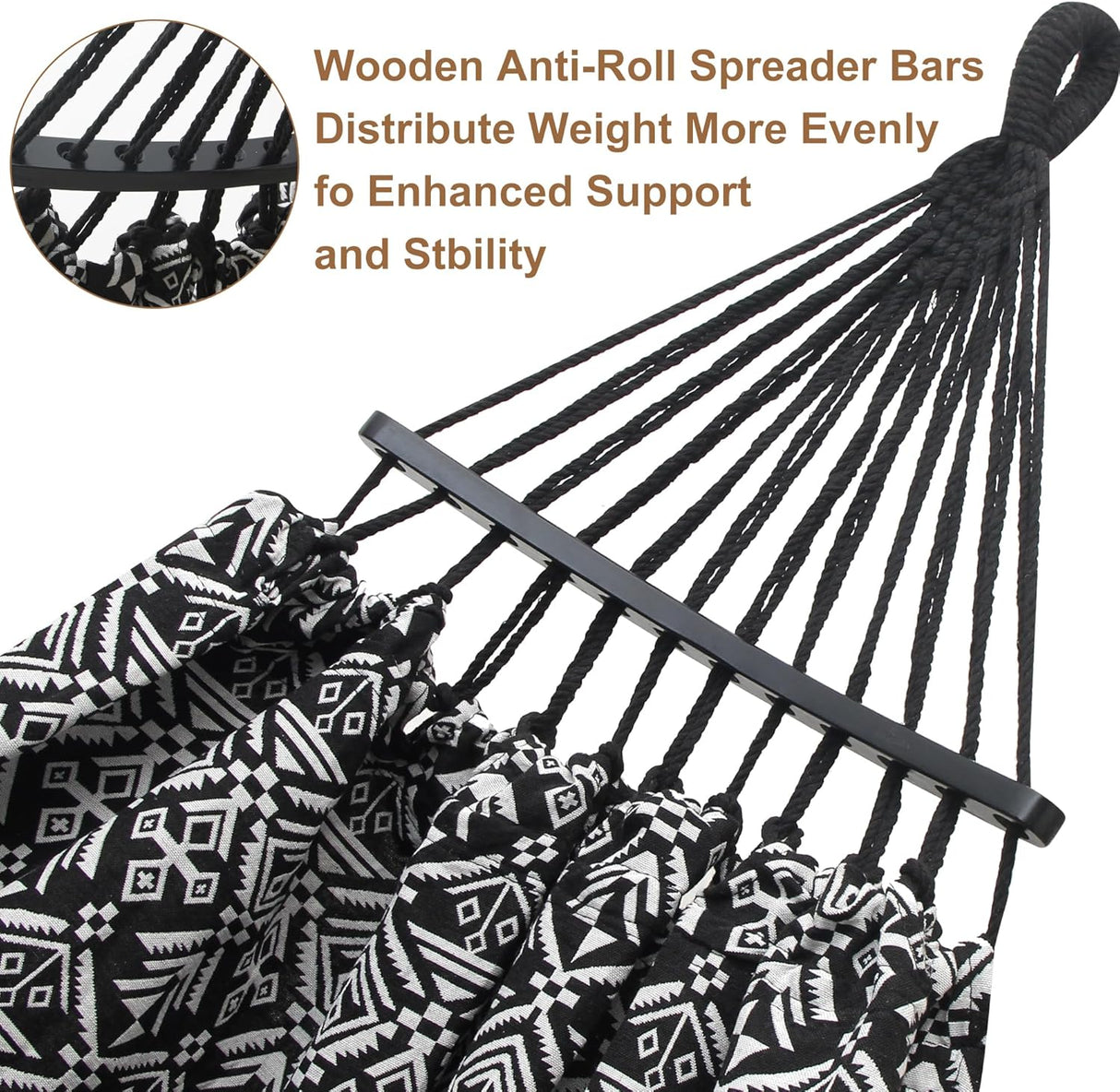 Hamaca de 2 Personas, con Almohada, Capacidad 450Lbs, Deluxe