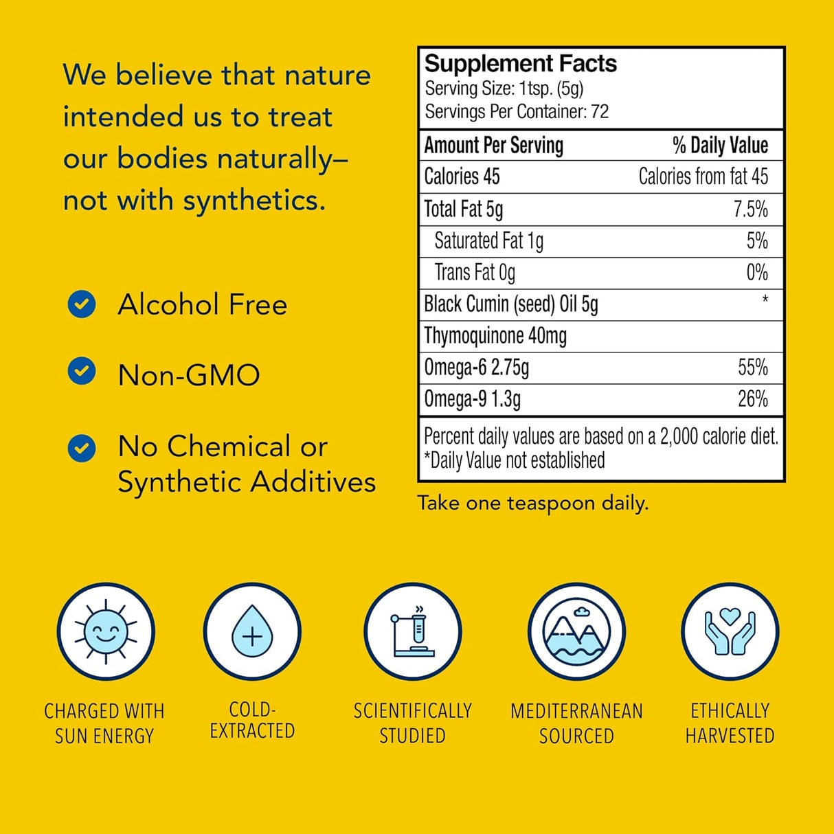 Suplementos Aceite de semillas negras 12 onzas líquidas