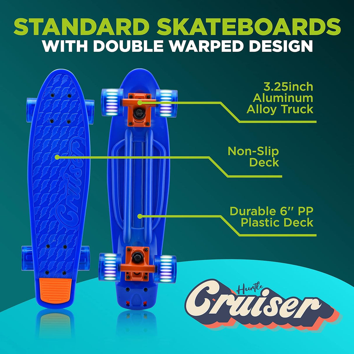 Skateboards o patineta azul para niños Hurtle HCSK103