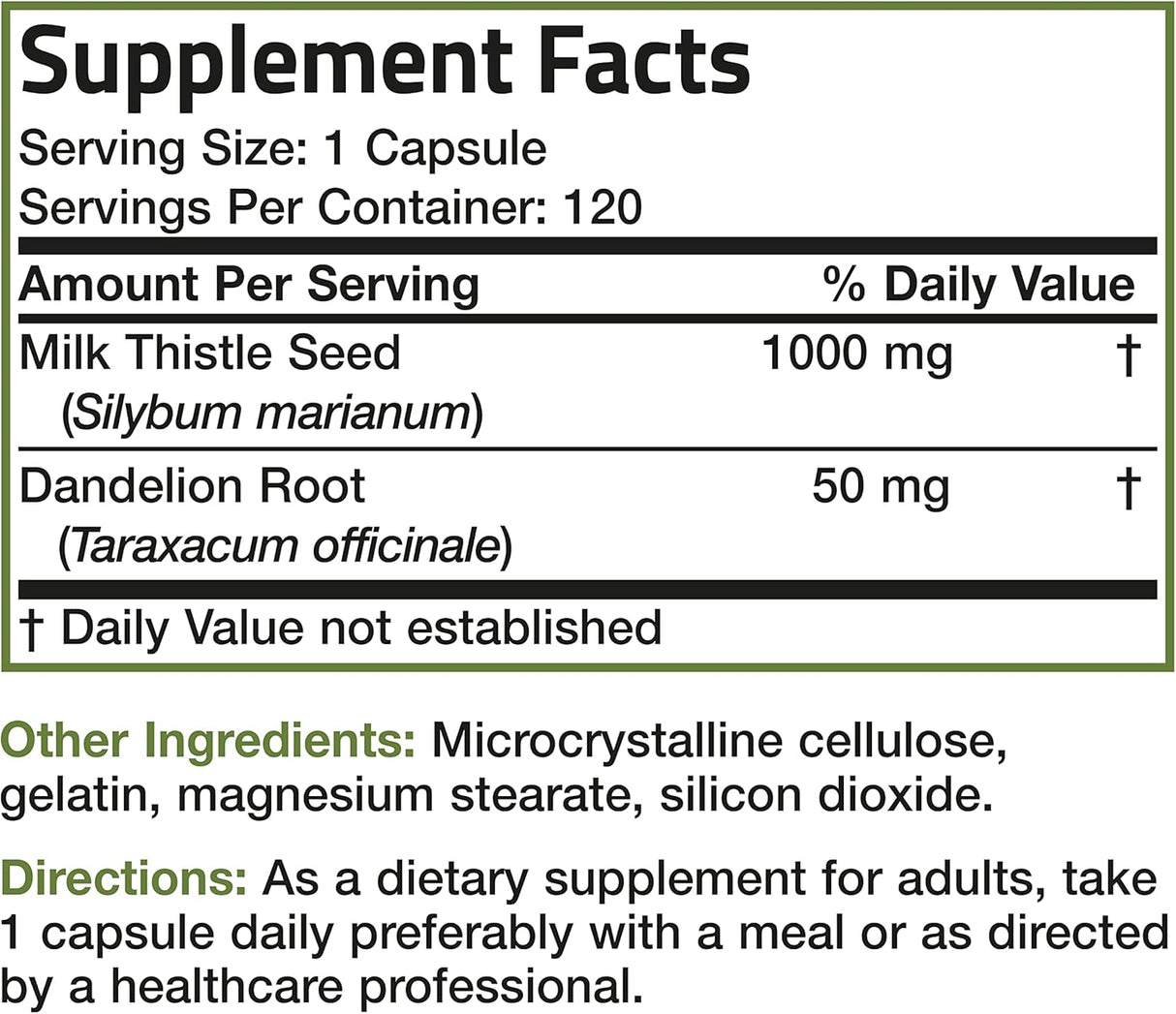Suplementos Alimenticios de cardo lechoso