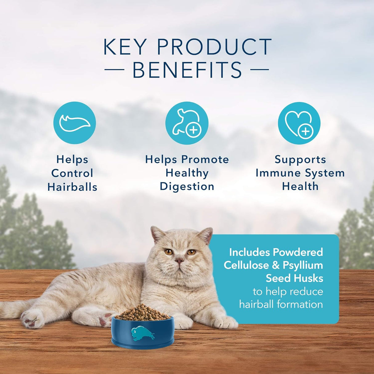 Blue Buffalo Wilderness - Alimento seco para gatos adultos con alto contenido de proteínas, control de bolas de pelo natural, pollo, 11 libras