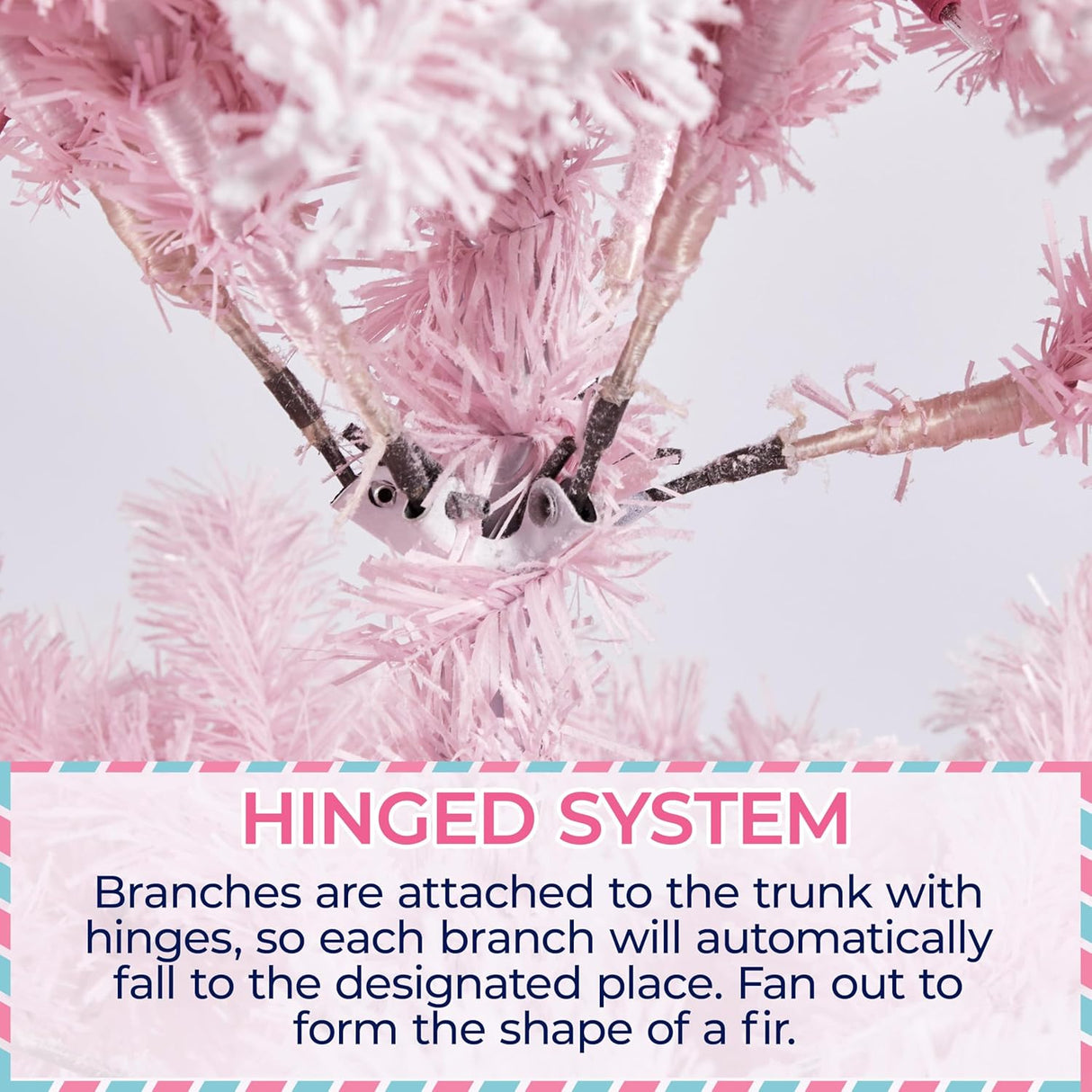 Árbol de Navidad artificial de 6 pies, preiluminado y nevado