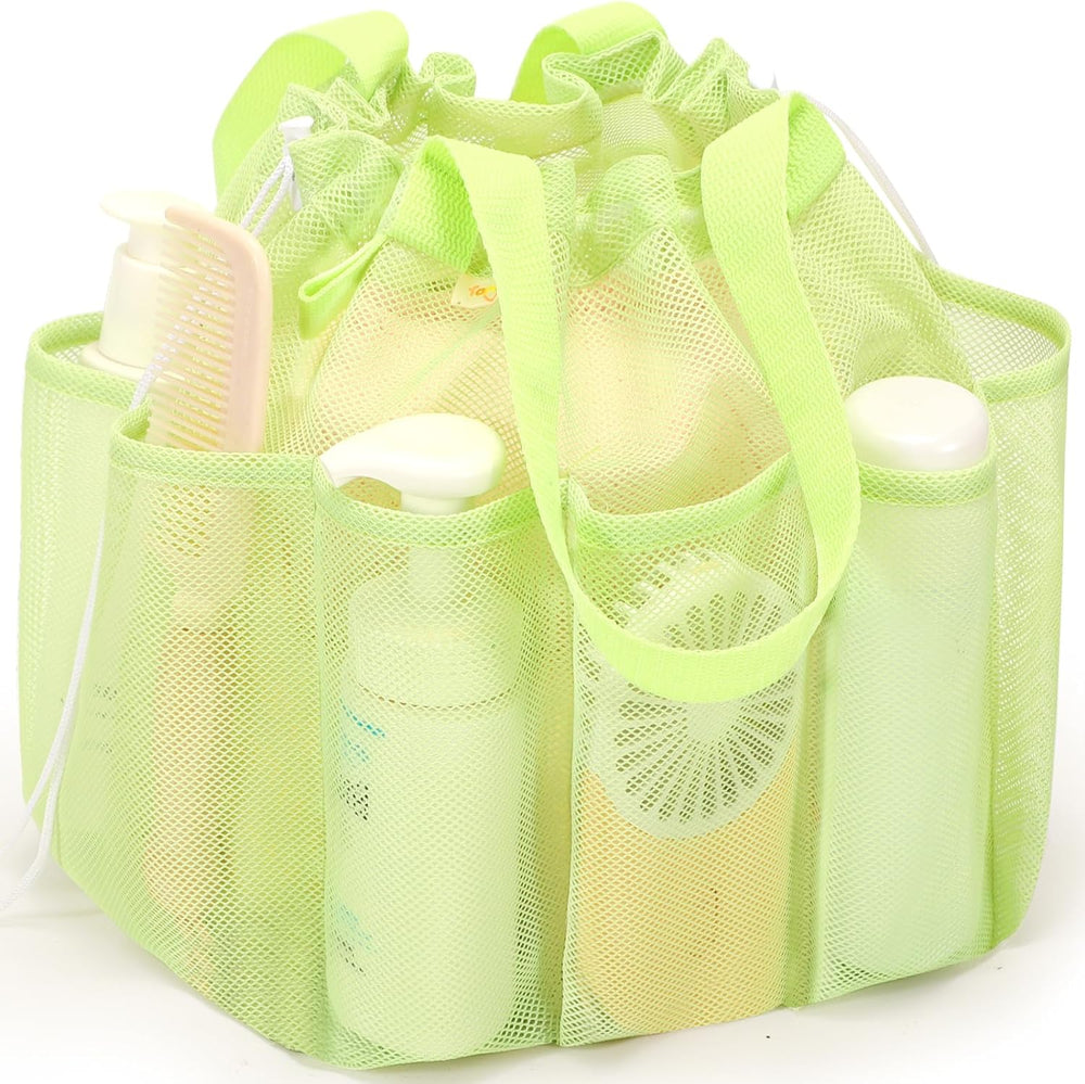 Portable Mesh Shower Caddy with Drawstring for Dorm & Travel
