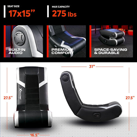 Silla Gamer mecedora con altavoces Bluetooth X Rocker