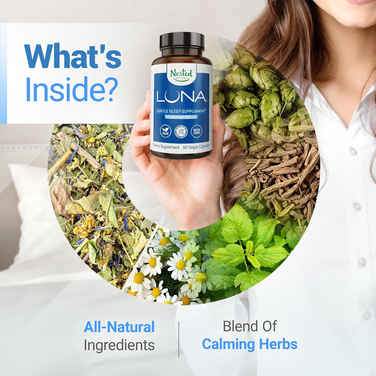 Suplemento Herbal para Dormir Raíz de Valeriana con Manzanilla