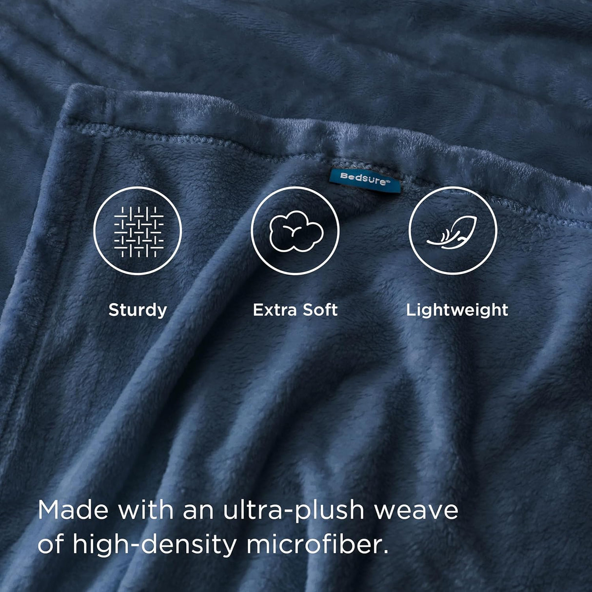 Manta de microfibra Bedsure, suave y ligera, 90x90 pulgadas