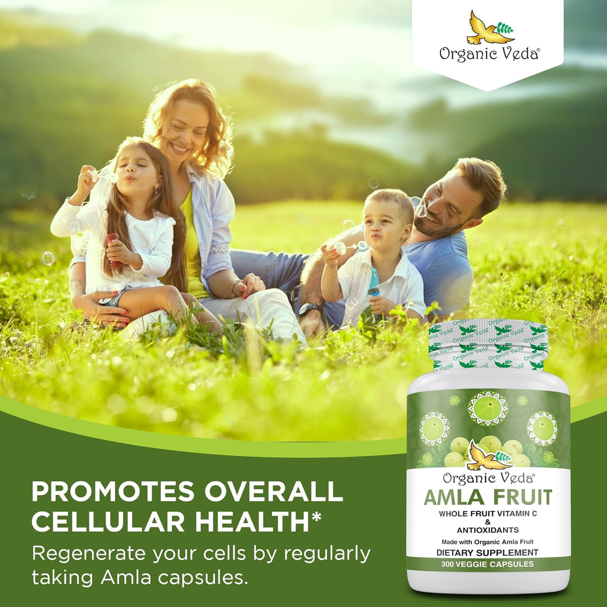 Cápsulas de Amla Orgánica 1000 mg Antioxidantes y Vitamina C