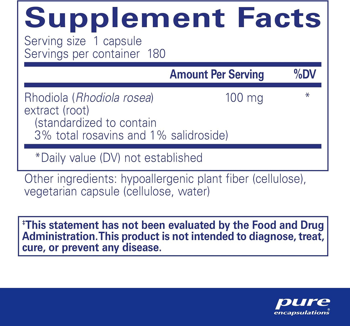 Suplementos Rhodiola Rosea hipoalergénico para el estrés