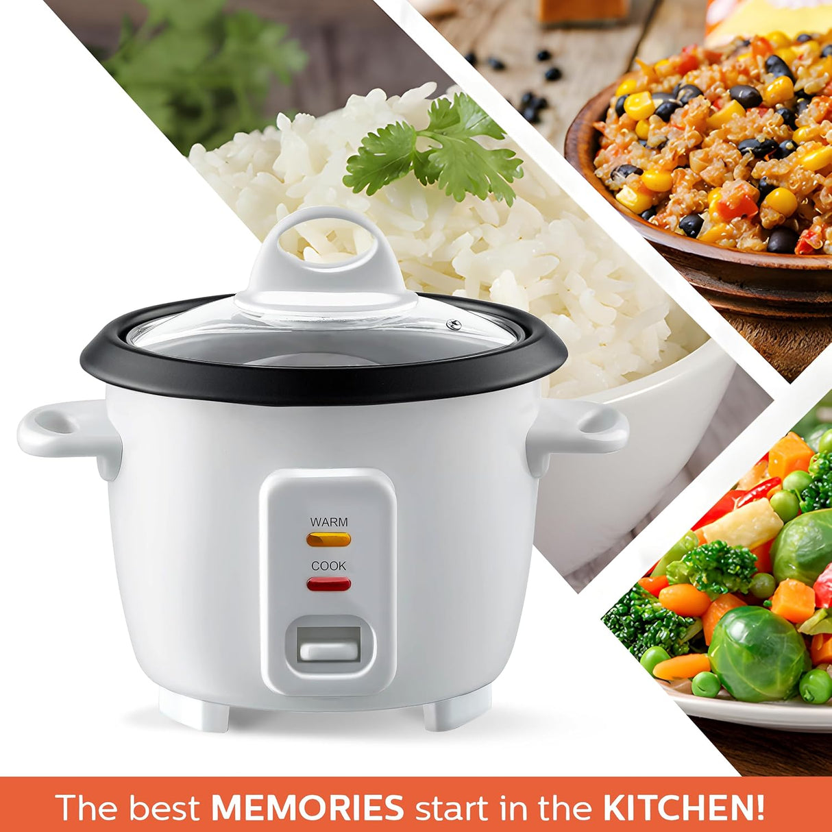 Arrocera Mini Mishcdea 2 Tazas, Vaporera, Antiadherente, 2 Cups