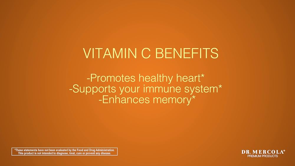 Suplemento Dr. Mercola VitaminaC 1,000 mg 180 cápsulas