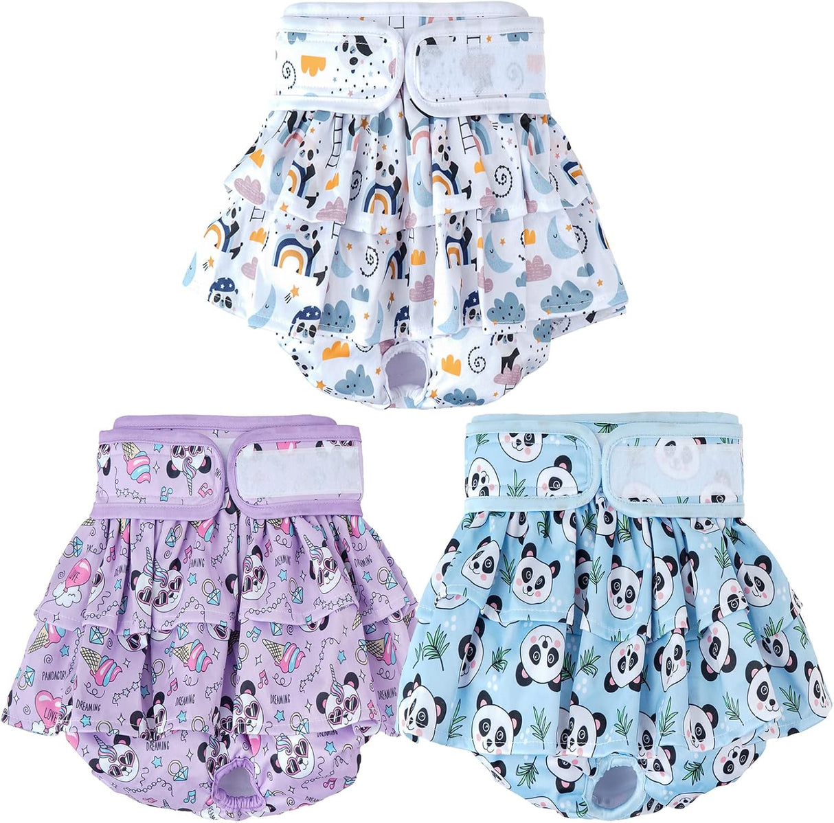 Pañales lavables perras, paquete de 3 pañales perras hembras