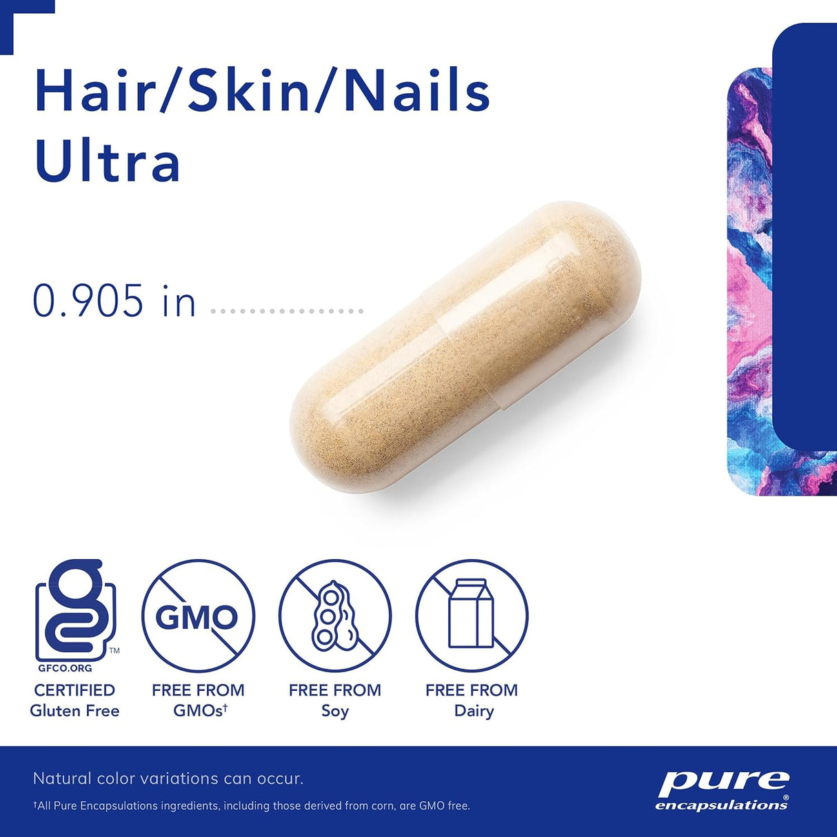 Suplemento avanzado para cabello, piel y uñas Pure Encapsulations 60 cápsulas