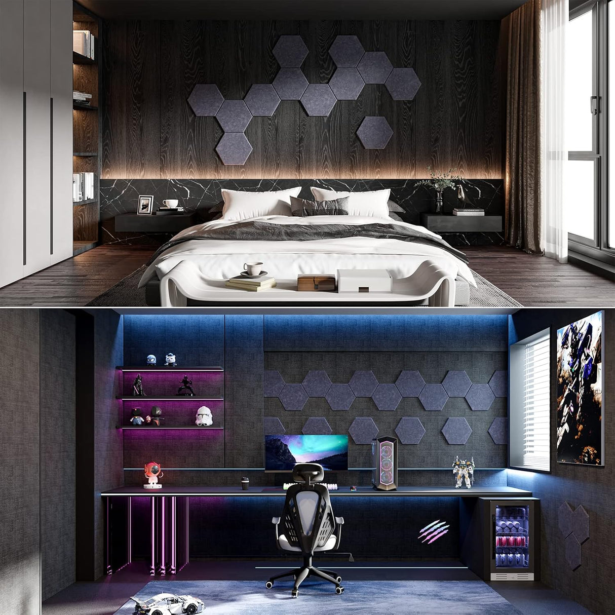 Paneles Acústicos Autoadhesivos 12 X 10 - Alta Densidad