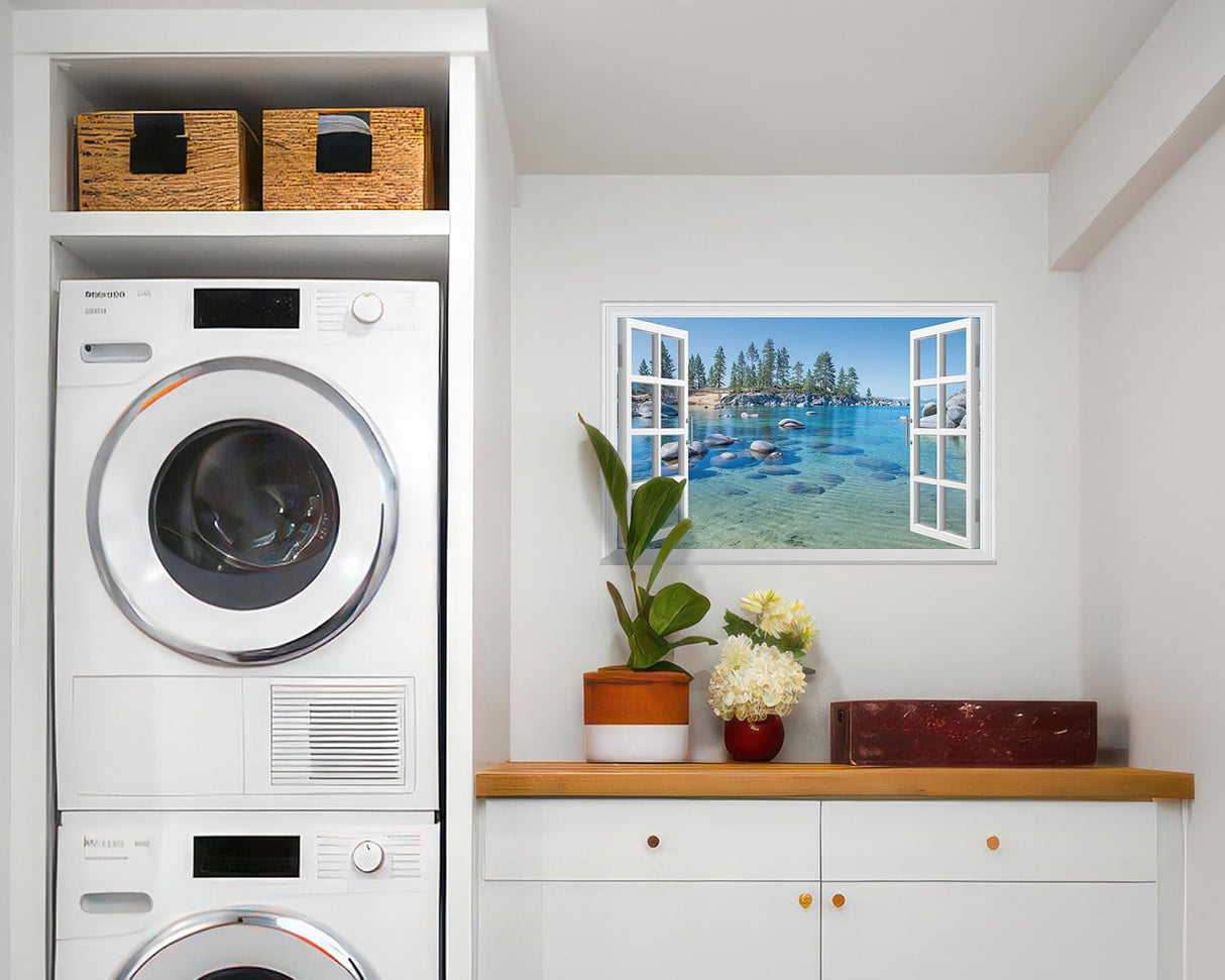 Adhesivo de pared falso para ventana, un mural de pared