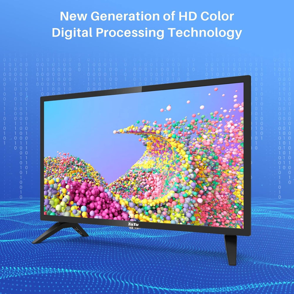 Televisor LED 24 TuTu HD 720P, Dolby Audio, Modelo 2023