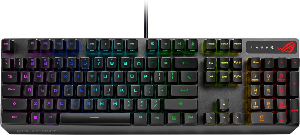 Teclado Mecánico ASUS ROG Strix Scope RX con RGB y Switches Rojos