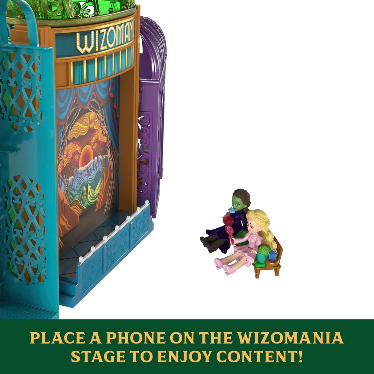 Juego de Mattel Universal Pictures Wicked Ciudad Esmeralda con muñecas y accesorios