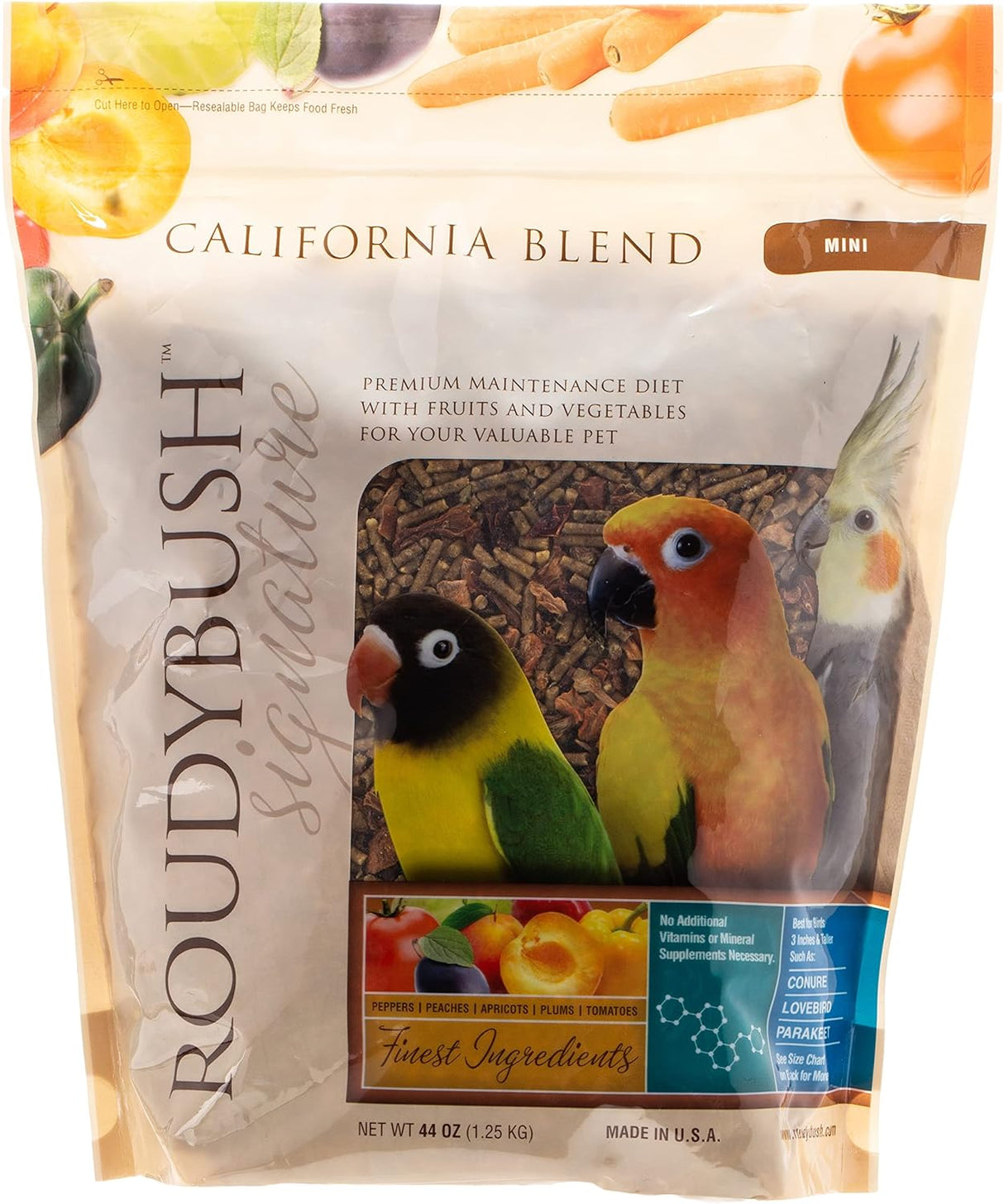Alimento para pájaros mini RoudyBush California Blend