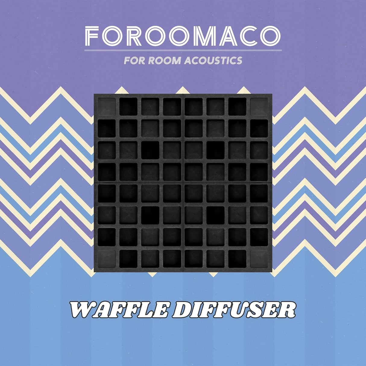 Paneles Acústicos Difusores EVA 12x12 Waffle Estilo 4pcs