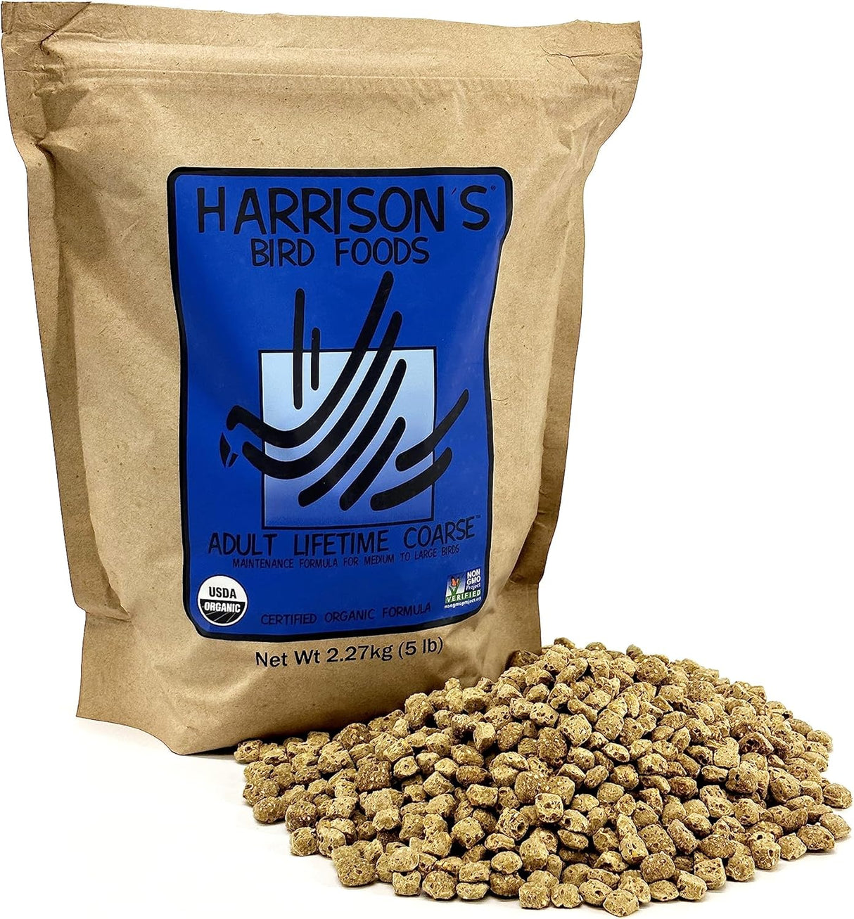 Alimento para pajaros Harrison's Adult Lifetime Grueso 5lb