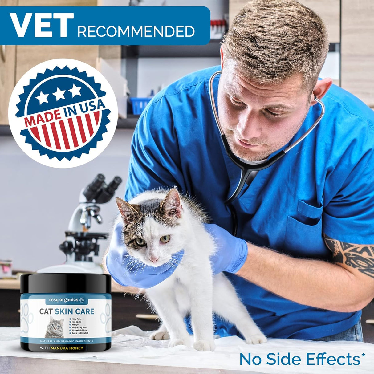 Tratamiento de puntos calientes para dermatitis de gatos