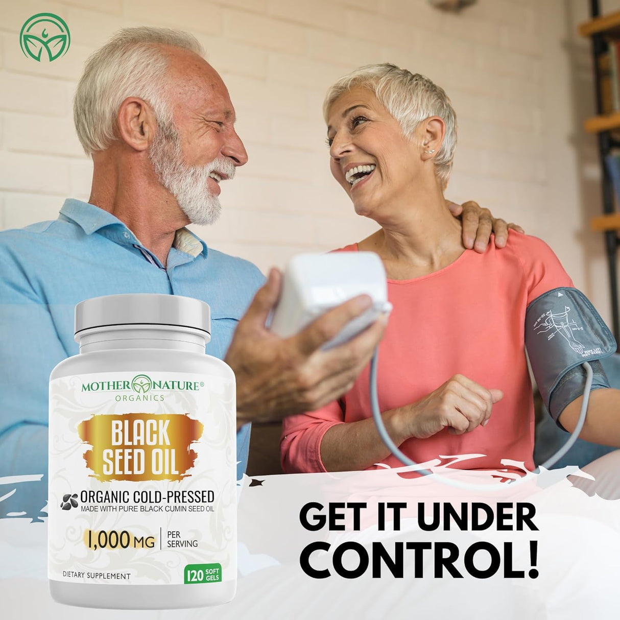Cápsulas de Aceite de Semilla Negra, Orgánico, 1000mg, 120ct
