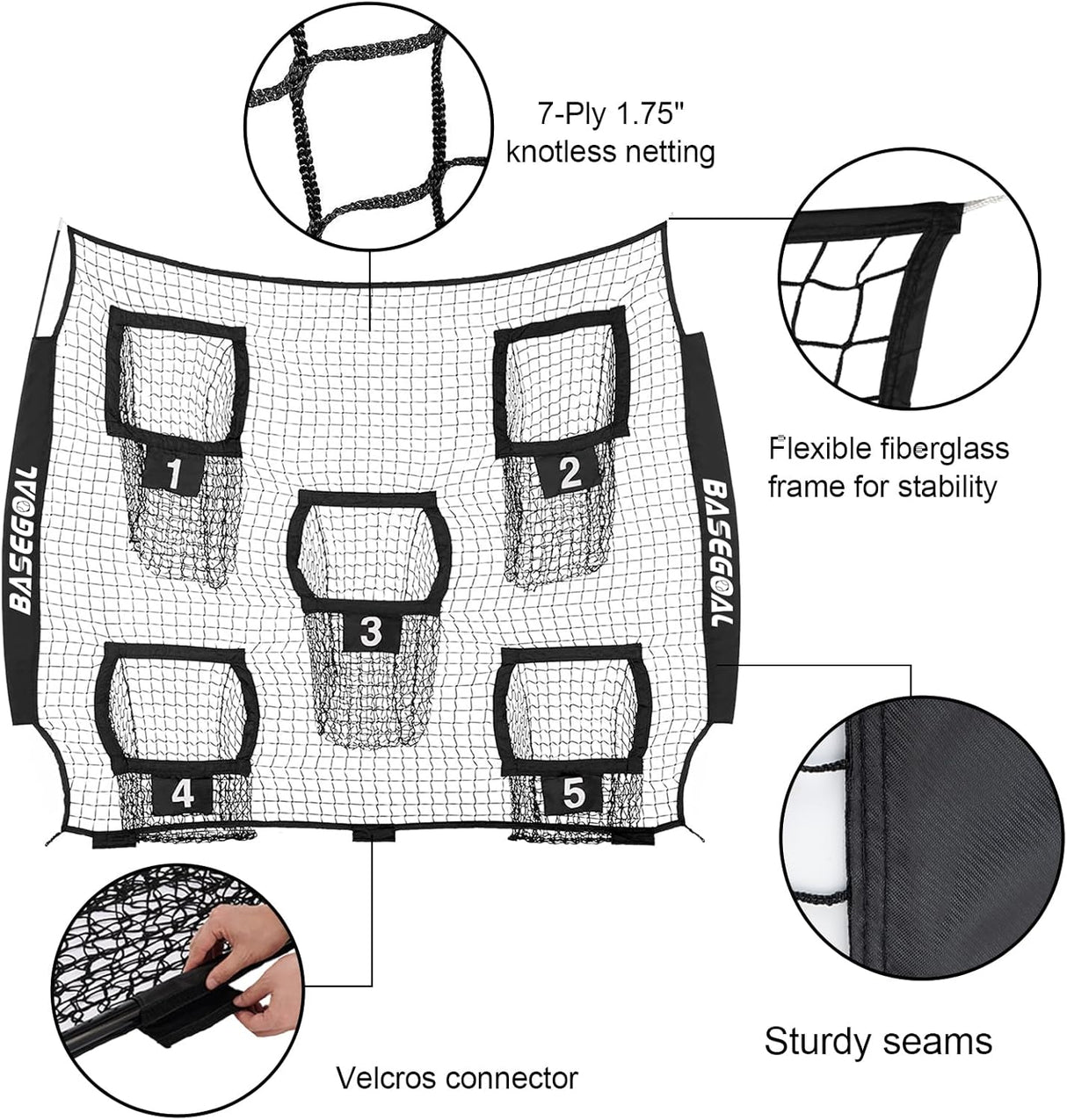 Red de repuesto de fútbol para entrenamiento QB sin nudos