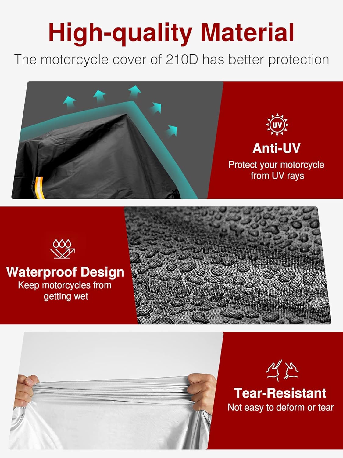 Funda de bicicleta exterior impermeable con orificio para candado