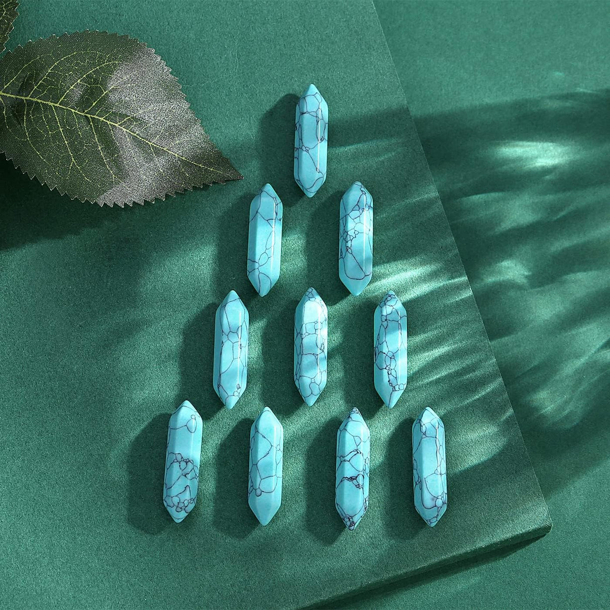 Varitas de Cuarzo Turquesa para Terapia y Meditación