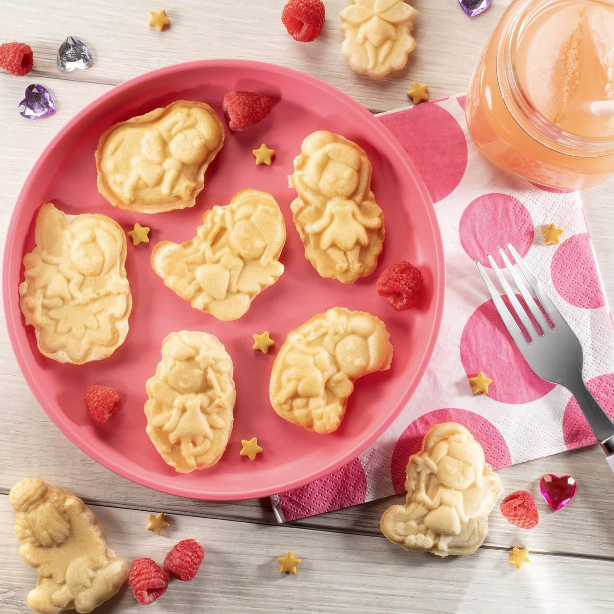 Mini Waffle Maker Waffle Wow! 7 Formas de Hadas, Modelo Fairy