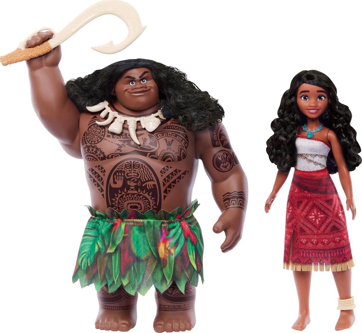 Muñecas Moana y Maui Mattel Disney Set 2 con accesorios y ropa desmontable