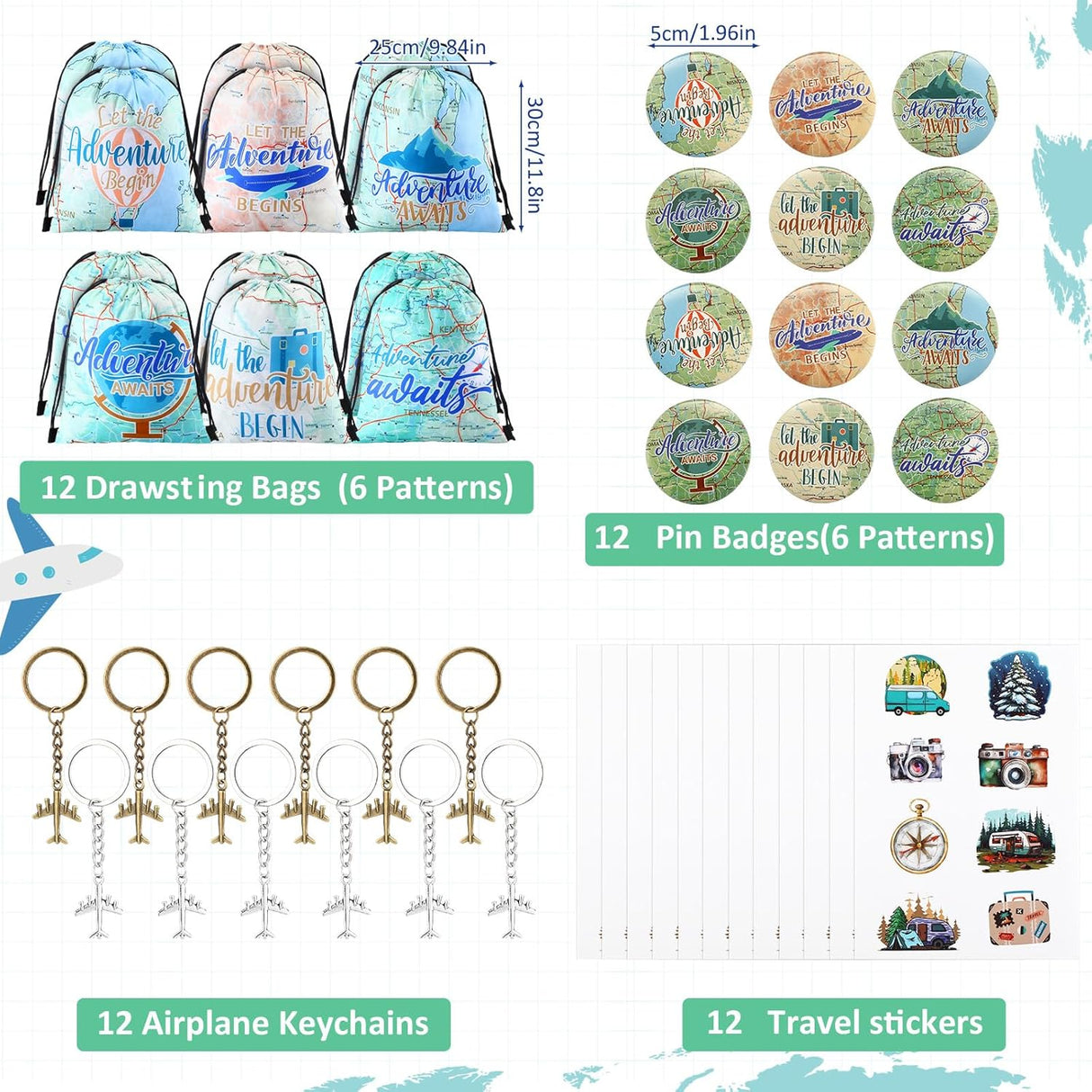 Recuerdos Viaje: Llaveros Avión, Mochila, Pulseras y Más