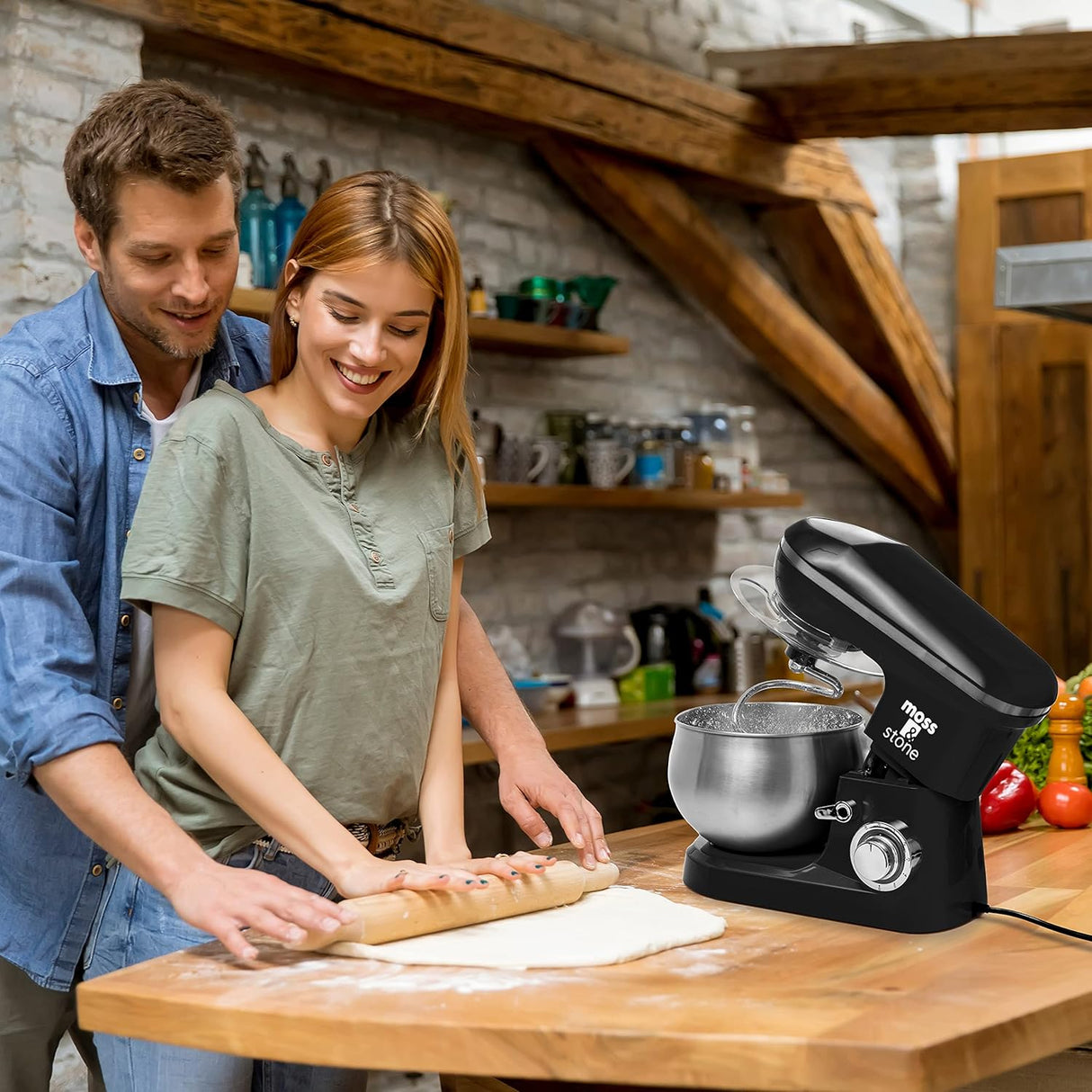 Batidora de Pie Moss & Stone, 6 Velocidades, 5.5 Qt, Clásica