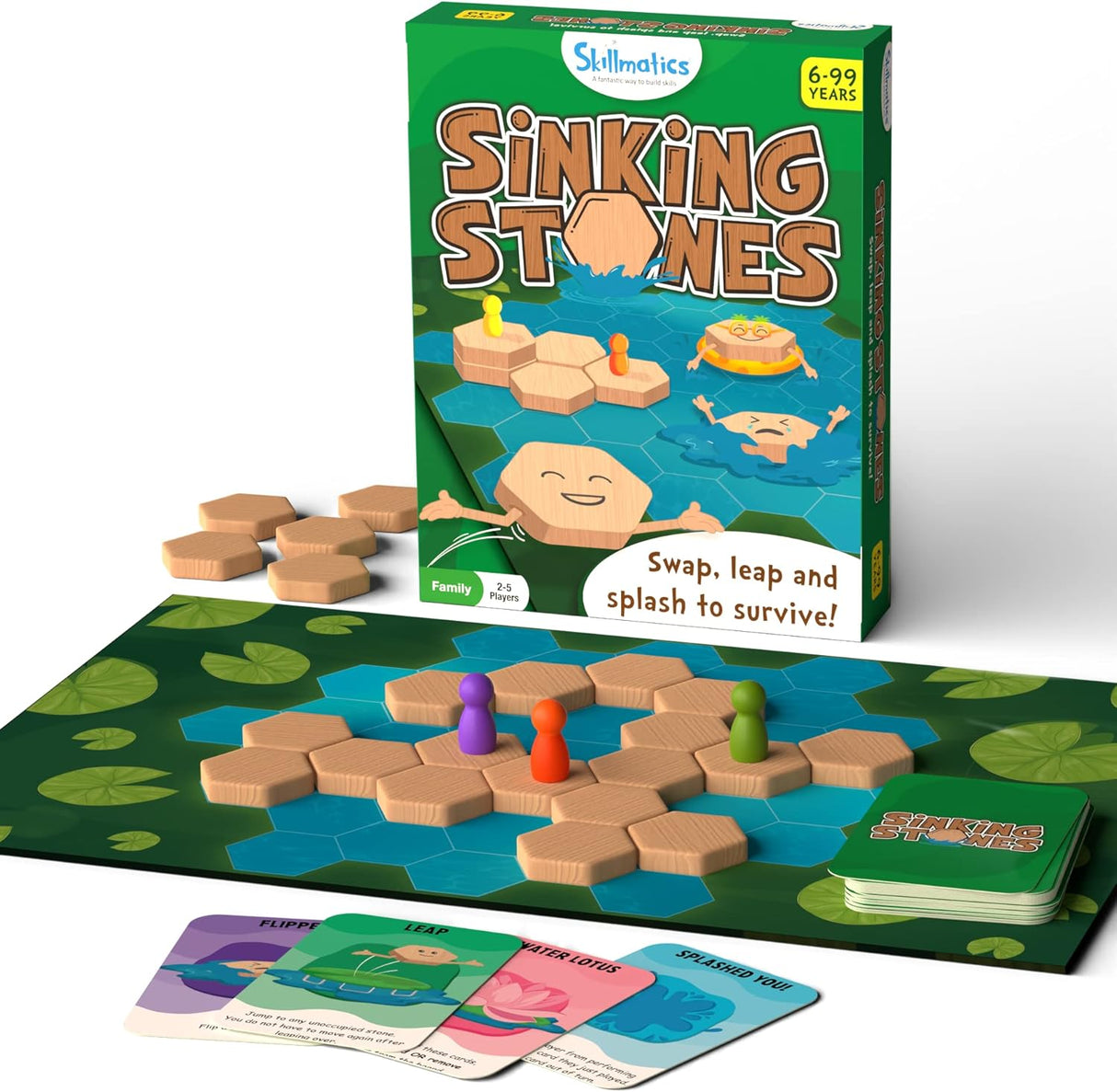 Juego de Estrategia Sinking Stones - Skillmatics, 6 años+