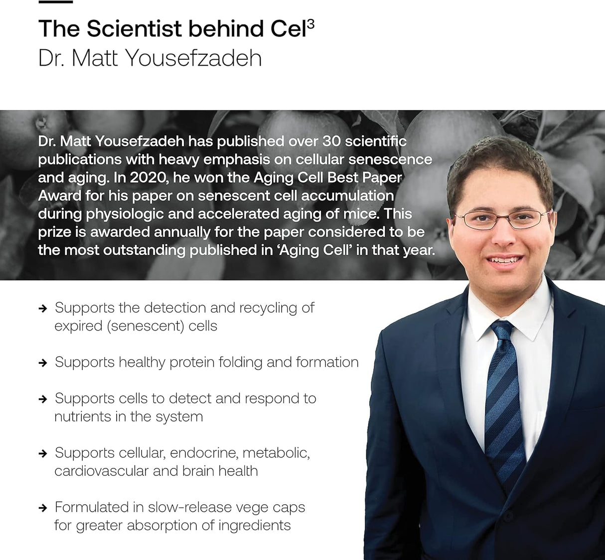 Suplemento de células madre con fisetina SRW