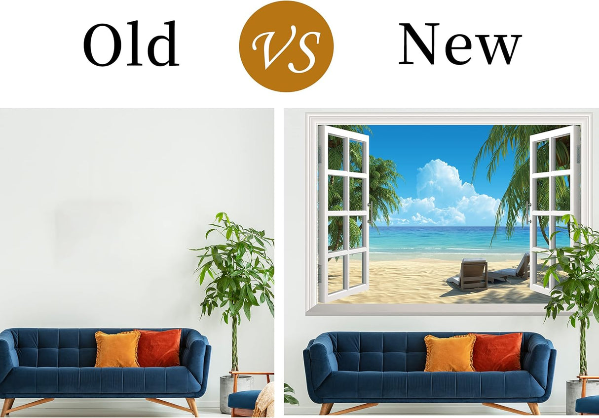 Adhesivo de pared falso para ventana, mural de pared.