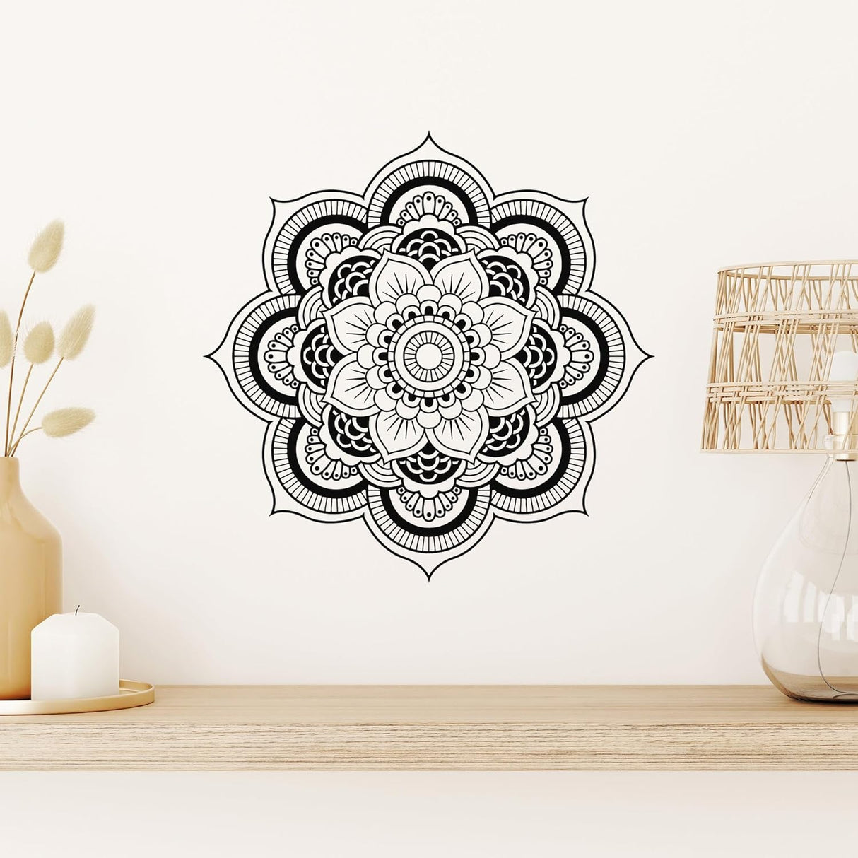 Adhesivo de Pared Mandala Decoración Floral - Modelo 119ig