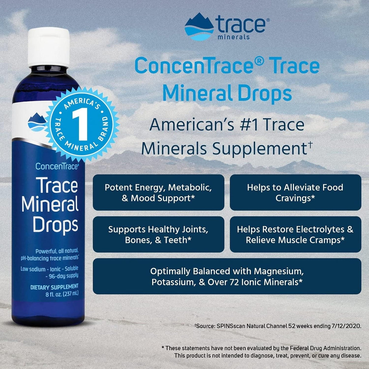 Suplementos Gotas de minerales traza concentradas 8 onzas