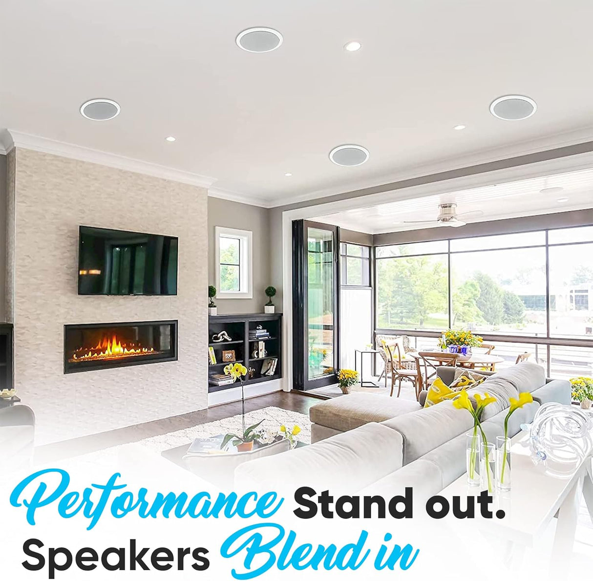 Par de altavoces empotrables de pared 250 W Pyle