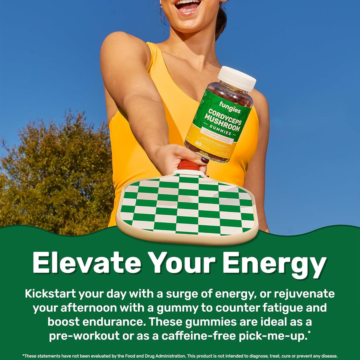 Suplemento Cordyceps Gomitas de hongos para adultos mango