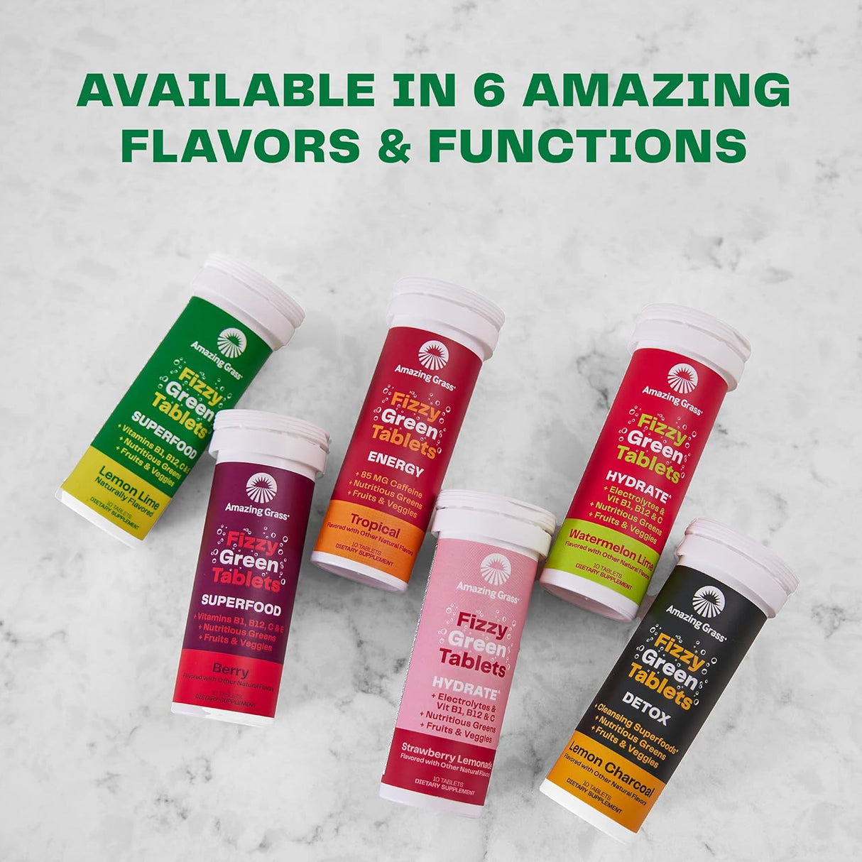 Suplemento fizzy green Grass Tabletas efervescentes 6 pack