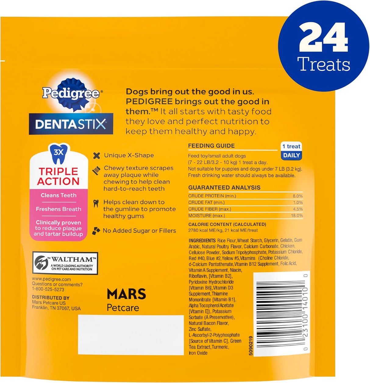 Dentastix Sabor Doble para Perros Pequeños, Pedigree, 24 Treats